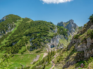 Obraz premium The Bavarian Wendelstein Mountain area with a great Mountain View