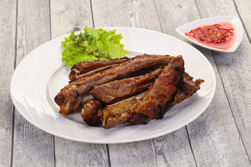 Roasted pork ribs