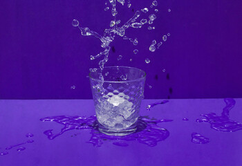 water splash in glass