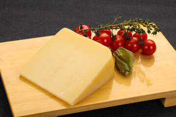 Hard parmesan cheese piece