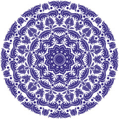Blue color Mandala Pattern.