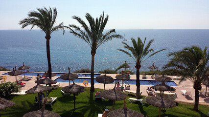 Fototapeta premium Rest in a resort on the coast of Majorca, Spain