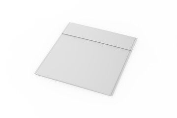 blank packet on white background. 3d illustration
