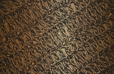 Distressed overlay texture of golden weaving fabric, ornamental knitted sweater, plait, jersey, pullover. grunge background.