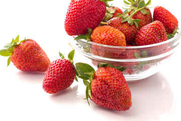 red strawberry isolated on white background in arrow 17