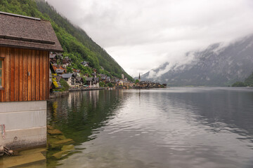 Fototapeta premium View of Hallstatt. Beautiful village in Austria