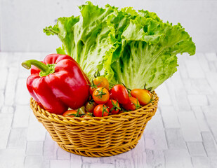 Vegetable tomato and bell pepper
