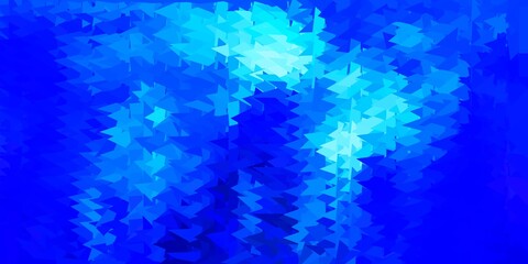 Fototapeta na wymiar Dark blue vector triangle mosaic backdrop.