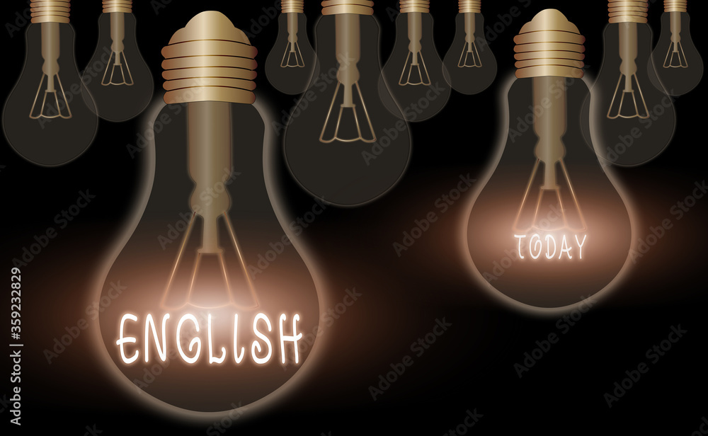 Poster text sign showing english. business photo showcasing possible communication between countries the on