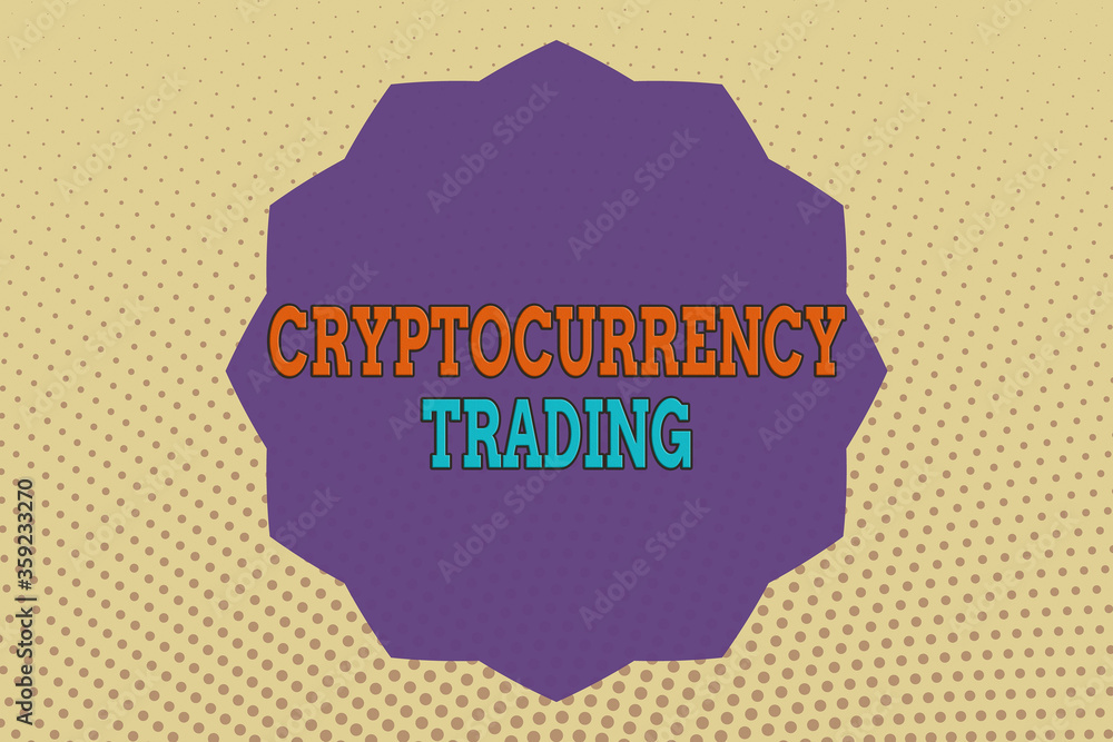 Aufkleber conceptual hand writing showing cryptocurrency trading. concept meaning act speculating on price mov