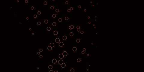 Dark Red vector backdrop with dots. Illustration with set of shining colorful abstract spheres. Design for your commercials.