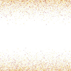 Gold glitter texture isolated on white background. Golden dots background. Vector illustrationeps10
