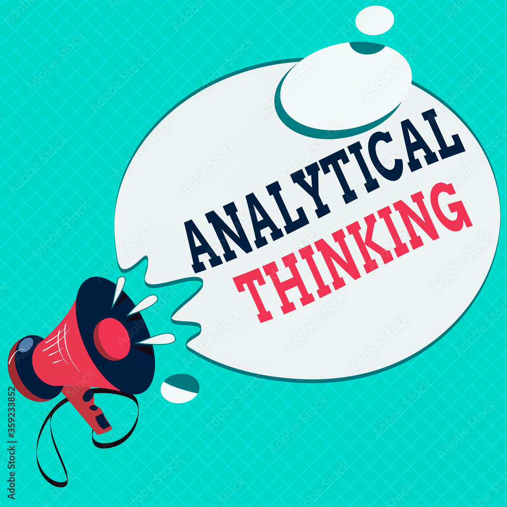 Poster conceptual hand writing showing analytical thinking. concept meaning component of visual pondering t