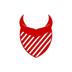 simple shield with horn vector logo