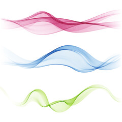 Set of blend abstract wave element Wave flow Vector