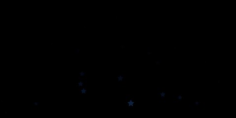 Dark BLUE vector template with neon stars. Blur decorative design in simple style with stars. Design for your business promotion.
