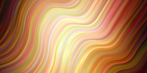 Dark Orange vector background with bows. Colorful abstract illustration with gradient curves. Template for cellphones.