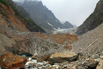 Beautiful mountains in summer georgian scenery