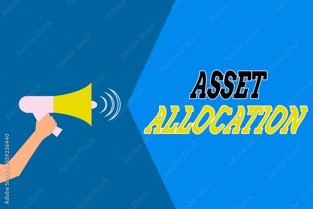 Aufkleber word writing text asset allocation. business photo showcasing proportion and implementation strategy