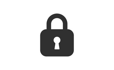 Lock icon, security symbol. Padlock pictogram.