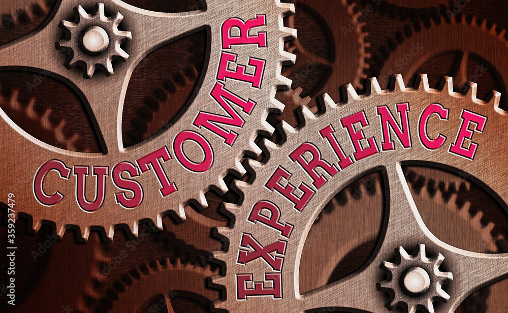 Poster writing note showing customer experience. business concept for phrase to describe relationship user 
