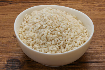 Raw arborio rice for Risotto