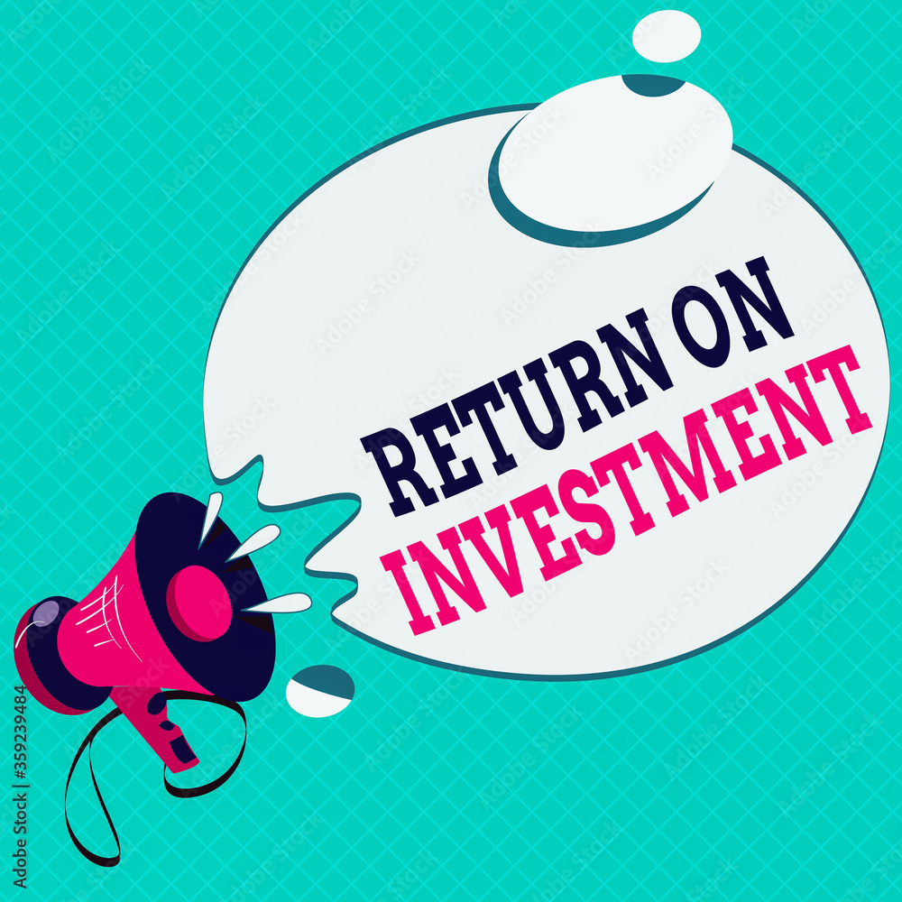 Poster conceptual hand writing showing return on investment. concept meaning reviewing a financial report o
