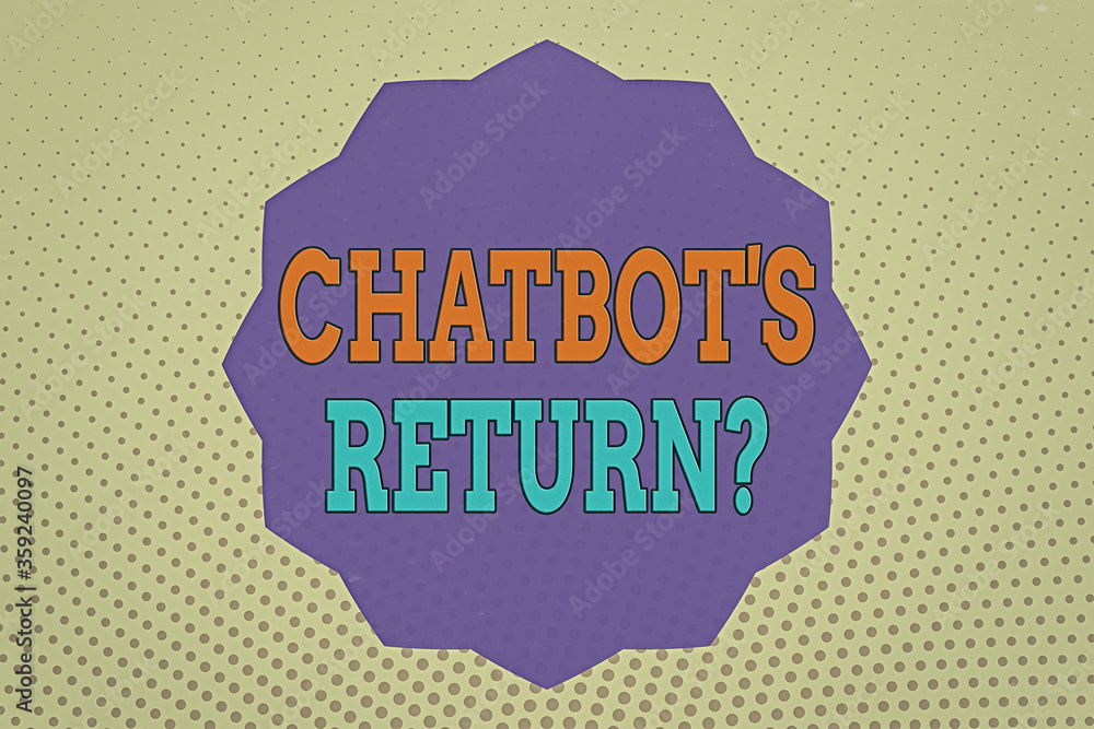 Aufkleber Conceptual hand writing showing Chatbot s is Return Question. Concept meaning program that communicate use text interface and AI Twelve 12 Pointed Star Dodecagon in Zigzag effect Polygon