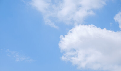 Clear blue sky and white clouds
