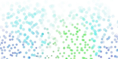 Light blue, green vector texture with memphis shapes.
