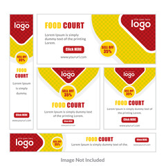 Food & Restuaruant Concept web Bannar set Design.	