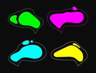 Stylish speech bubbles. Drawn by hand. Vector illustration.