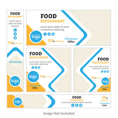 Food & Restuaruant Concept web Bannar set Design.	