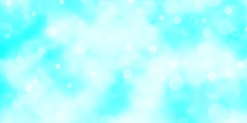 Light BLUE vector template with circles. Colorful illustration with gradient dots in nature style. Pattern for booklets, leaflets.