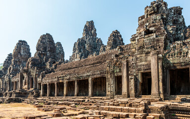 Naklejka premium Afternoon at the Bayon Temple ruin