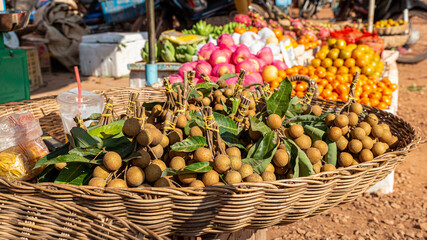 A basket full of longan
