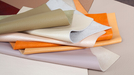 Natural leather textures samples