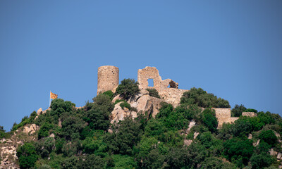 ruins of castle in the mountains