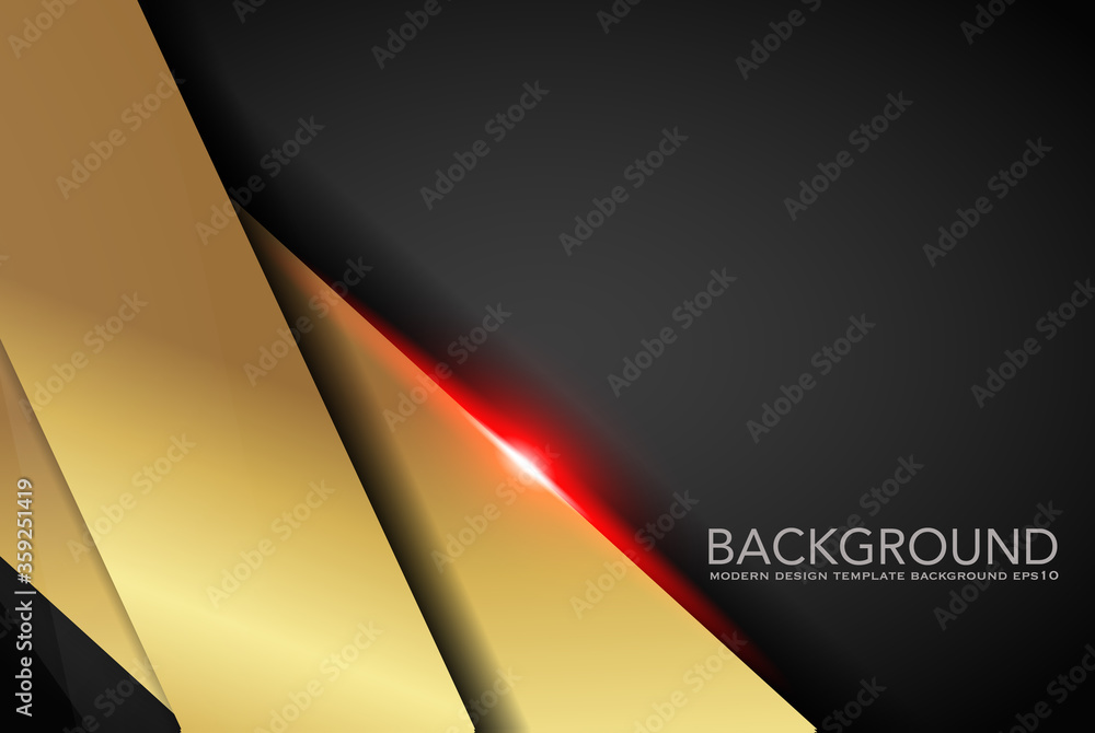 Poster black and orange triangle geometric vector background with black element and space for text and back