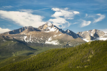 Close up of Longs Peak on a Summer Day