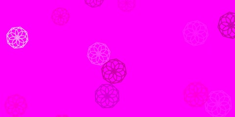 Light Pink vector natural layout with flowers.