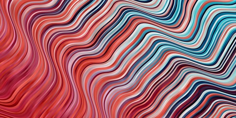 Light Blue, Red vector texture with wry lines. Bright illustration with gradient circular arcs. Pattern for ads, commercials.