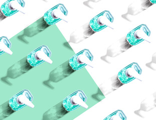 Sanitizer gel bottles - healthcare and hygiene concept