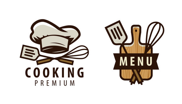 Cooking, cuisine logo or label. Menu design for cafe and restaurant