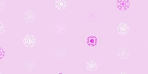 Light purple, pink vector natural layout with flowers.