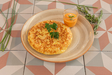 delicious spanish potato omelette