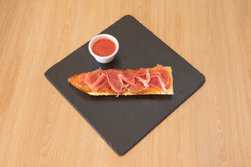 Spanish Iberian ham toast