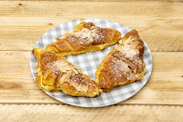 Butter Croisants Dish with almonds