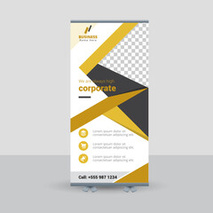 Abstract Creative Business Roll-up for exhibitions.Universal stand for conference.