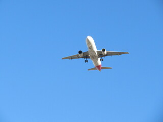 Beautiful photo of a plane landing at the airport taking land